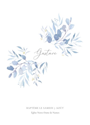 Couverture Livret de messe Bouquet champêtre bleu - Page 1