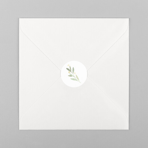 Stickers pour enveloppes baptême Pousse végétale vert - Vue 2