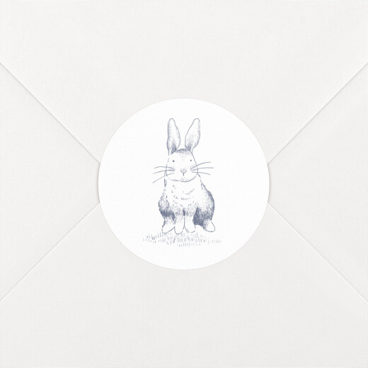 Stickers pour enveloppes naissance L'orée du bois bleu - Vue 1