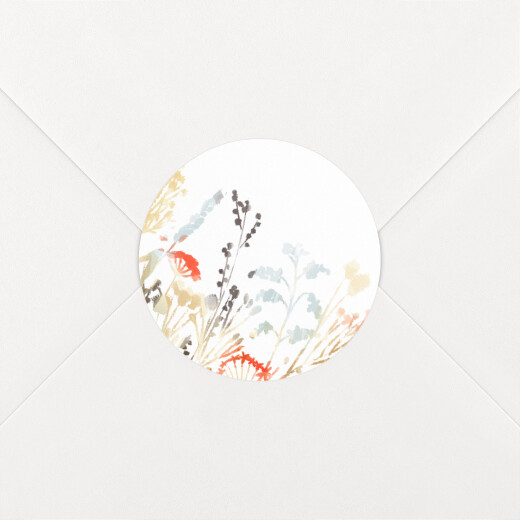 Stickers pour enveloppes baptême Solstice d'été blanc - Vue 1