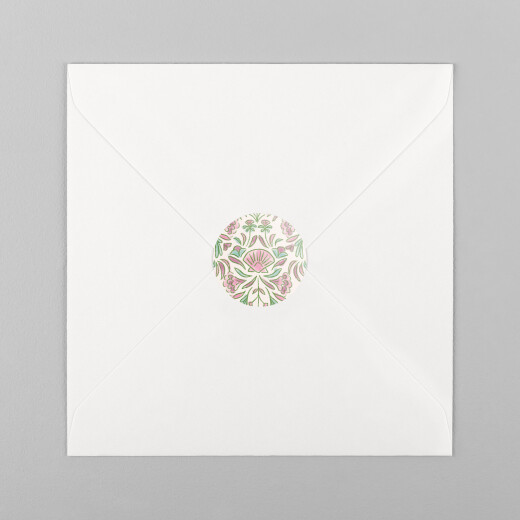 Stickers pour enveloppes naissance Élégant coquillage rose - Vue 2